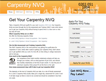 Tablet Screenshot of carpentrynvq.co.uk